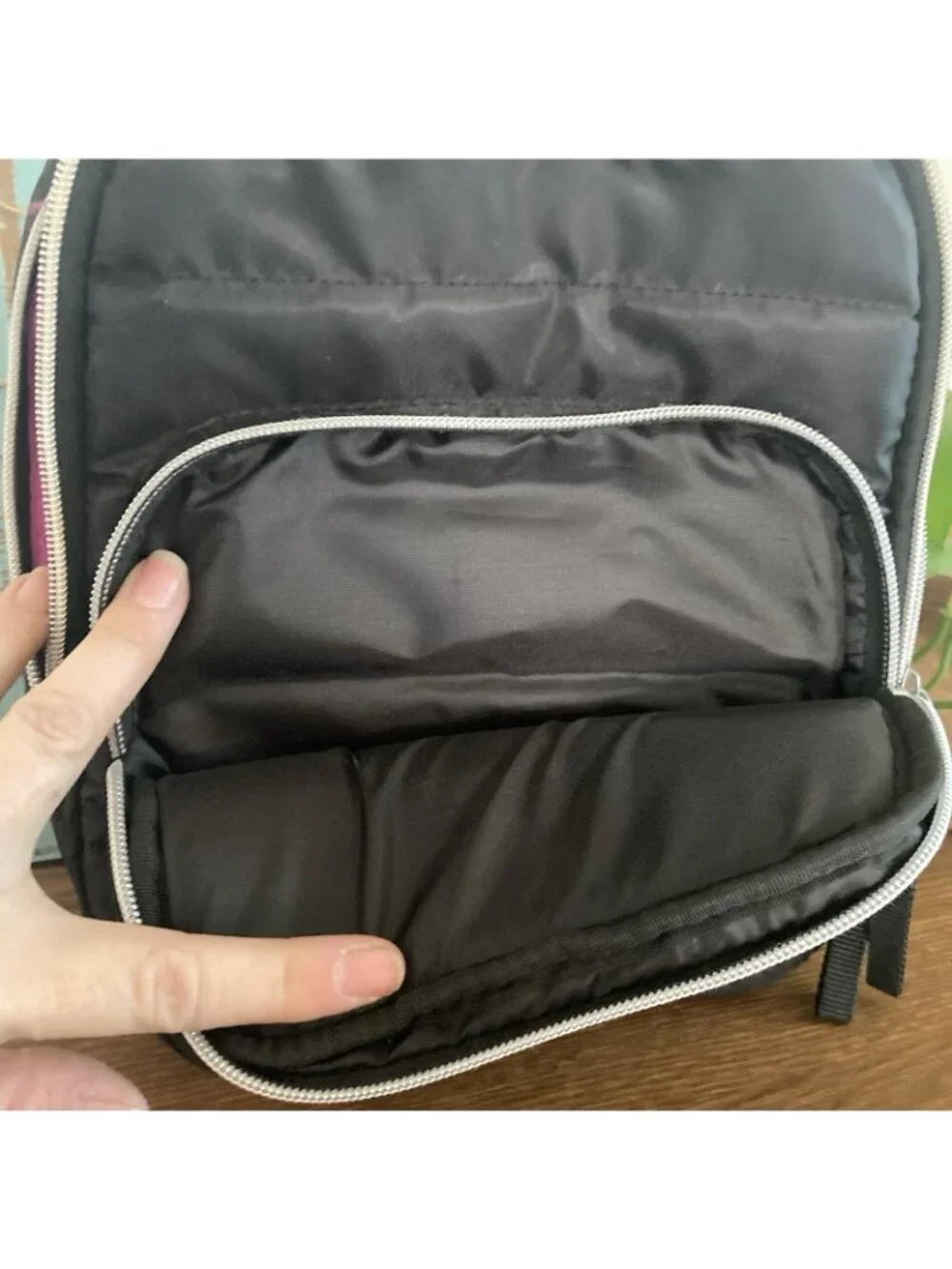 Arctic Zone Quilted, Insulated Backpack Style Lunch Pack  Black Antibacterial